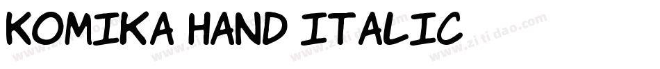Komika Hand Italic字体转换